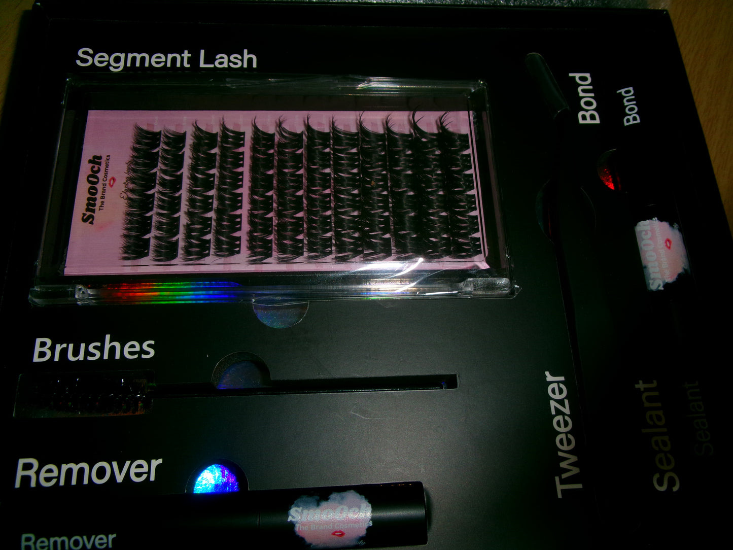 SmoOch Convenient Plus DIY Full Lash Kit( tweezers+remover+mirror+bond + sealant )